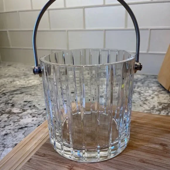 Baccarat Harmonie Crystal Ice Bucket. Made in France. Hand Wash. 5”H Beautiful - Picture 9 of 14